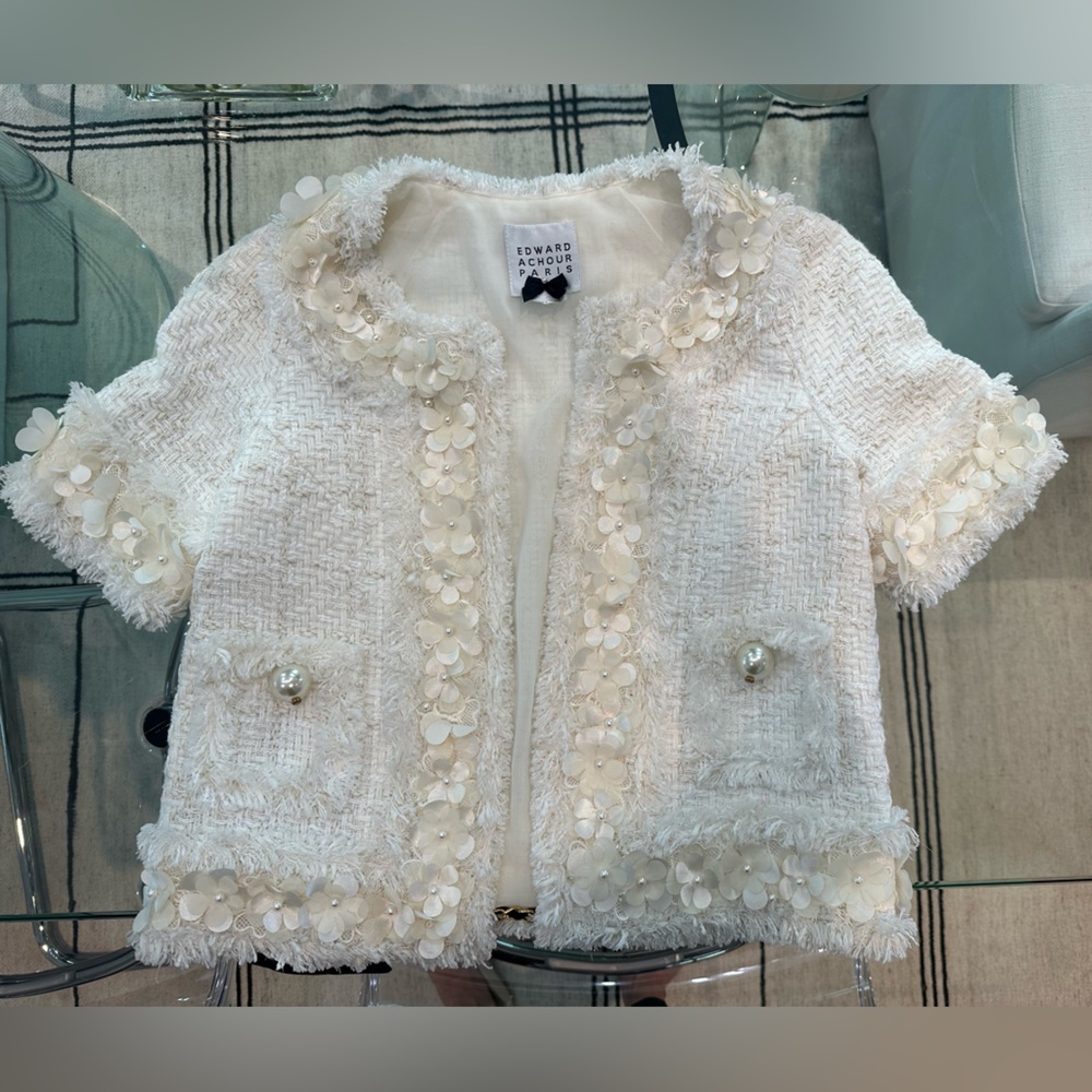 Edward Achour Paris short sleeve jacket. NWT